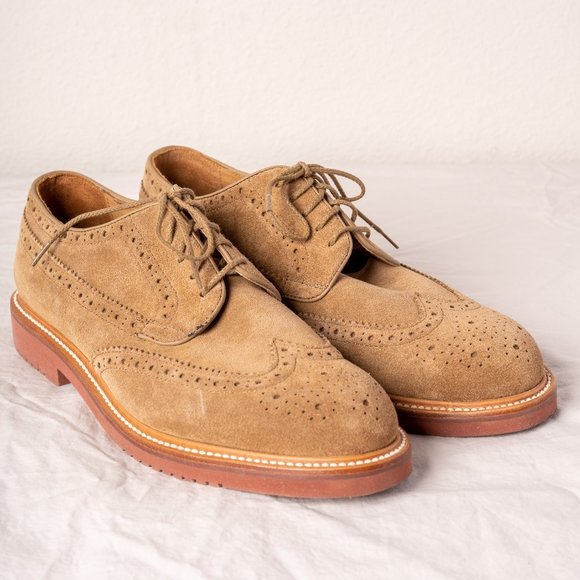 J. Crew Other - J. Crew Kenton Suede Wingtip Shoes | Tan | Size 10